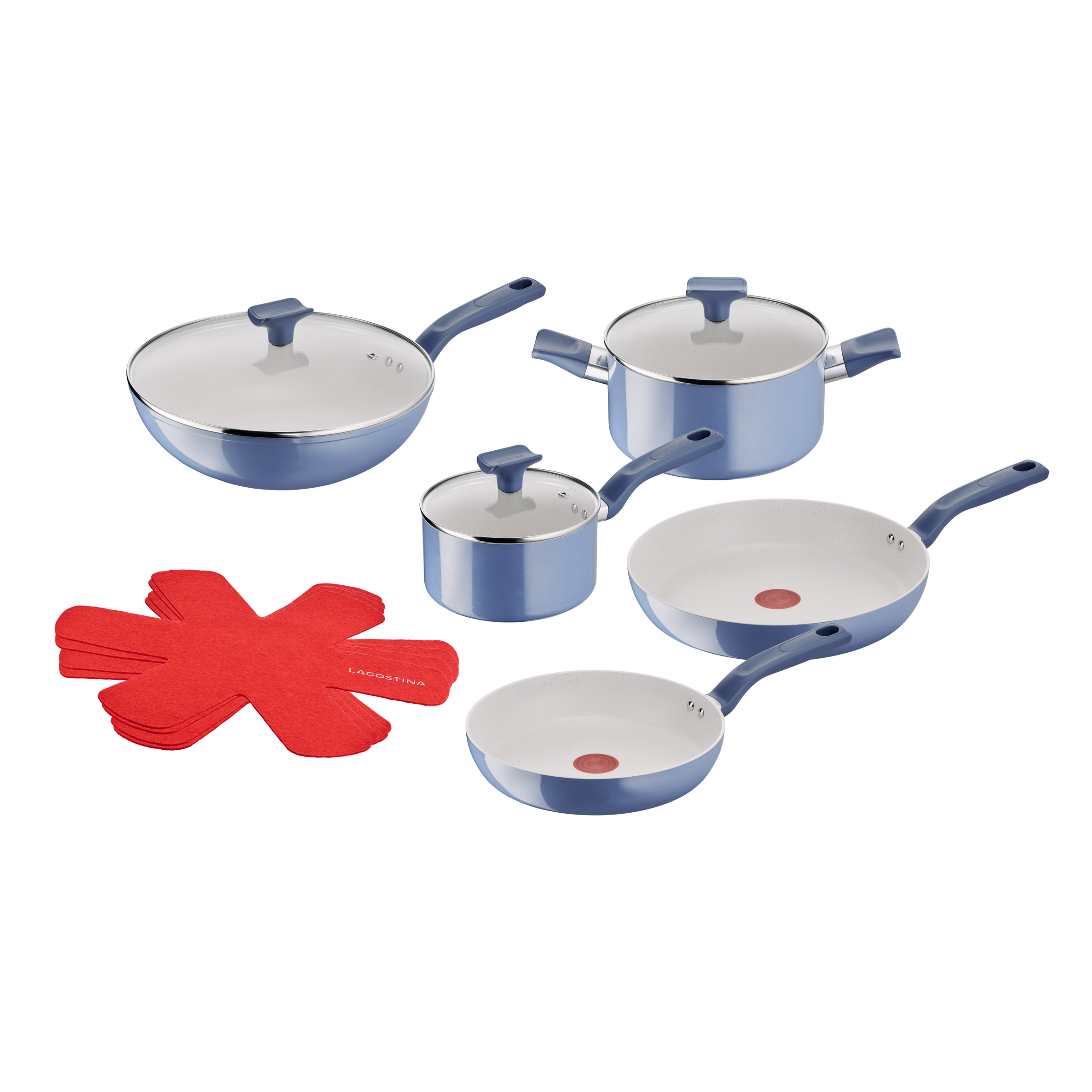 Nettuno, Set padelle, Antiaderente, induzione e gas, 12 pz