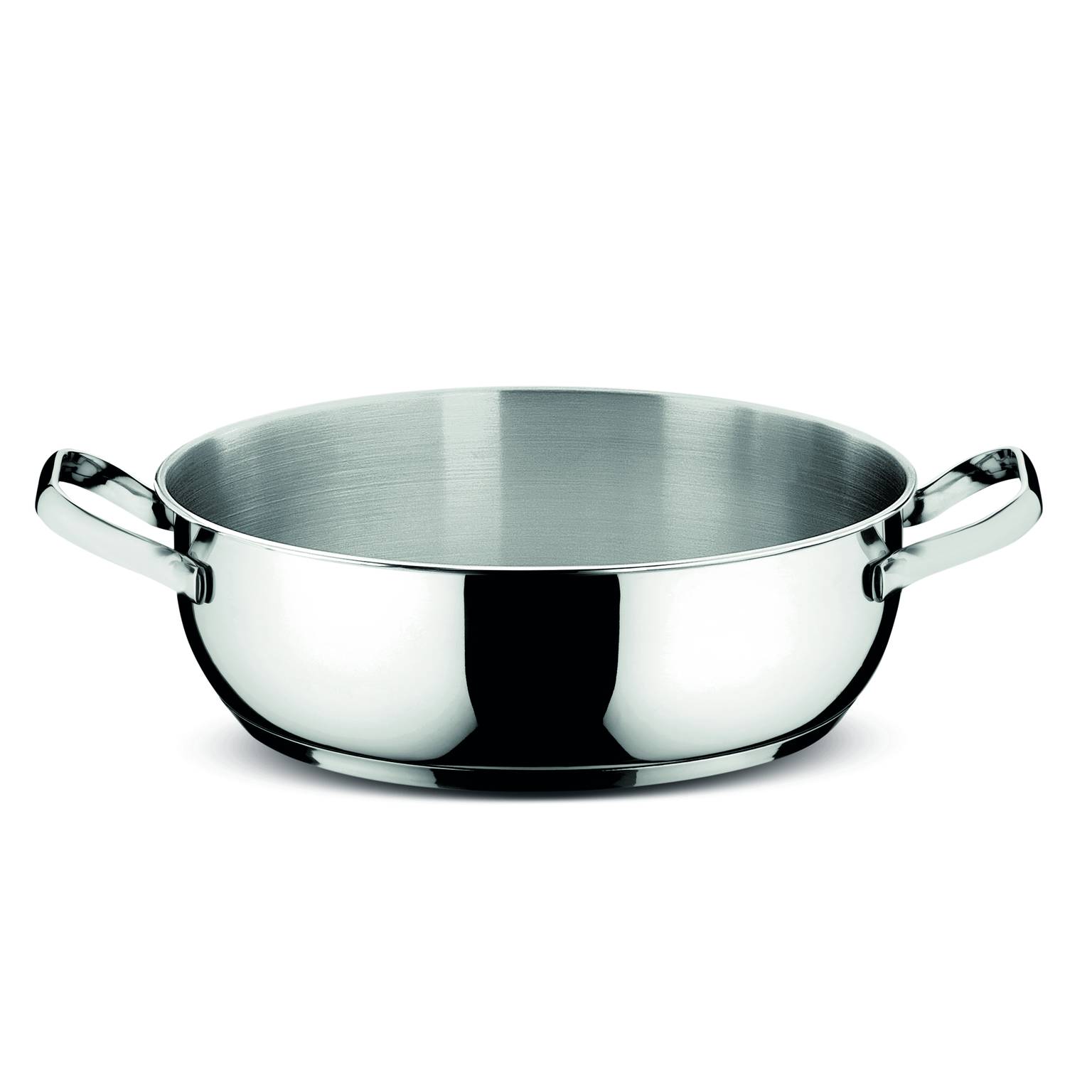 Sfiziosa, acciaio inox, induzione e gas, Casseruola bassa 2 maniglie, cm 24