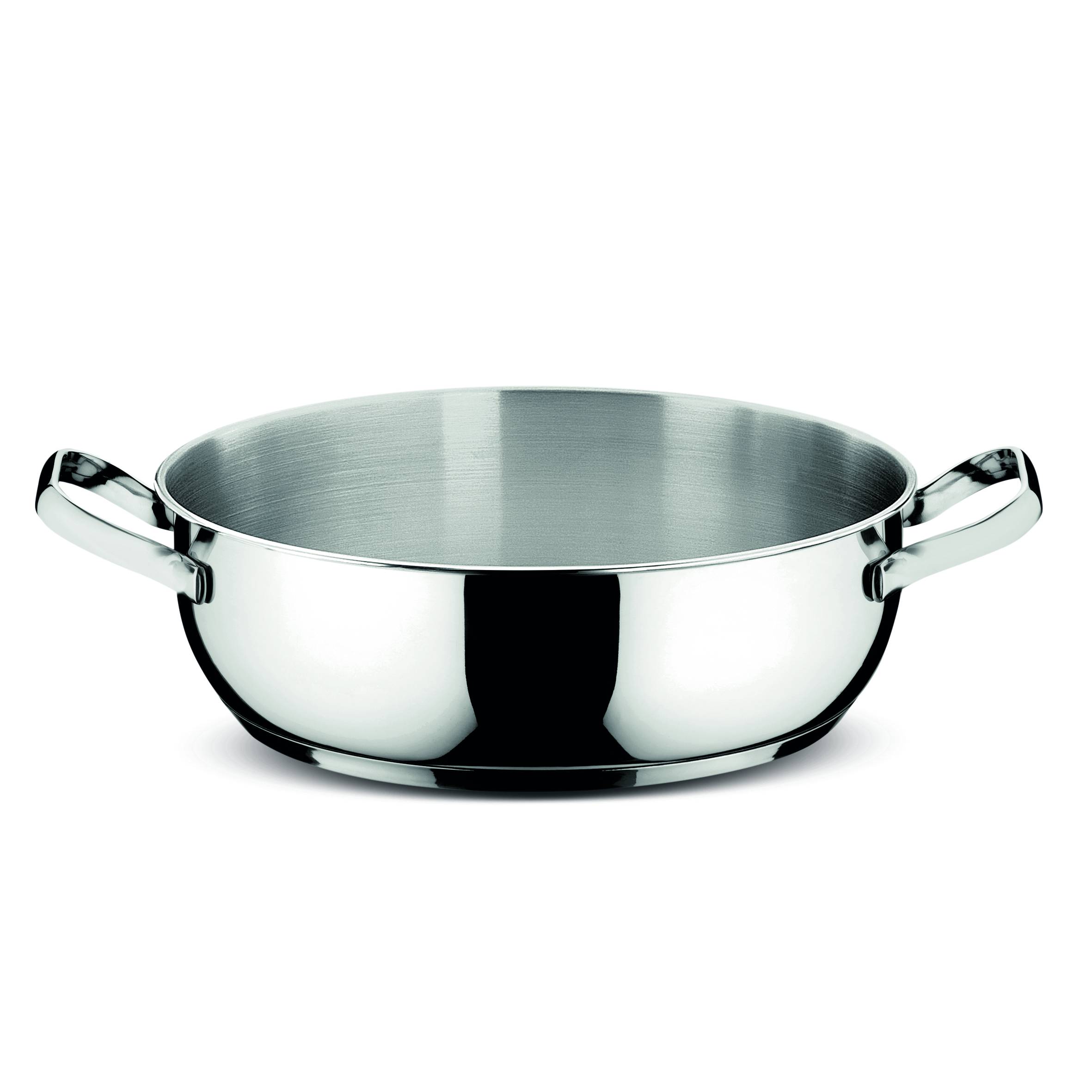 Sfiziosa, acciaio inox, induzione e gas, Casseruola bassa 2 maniglie, cm 24