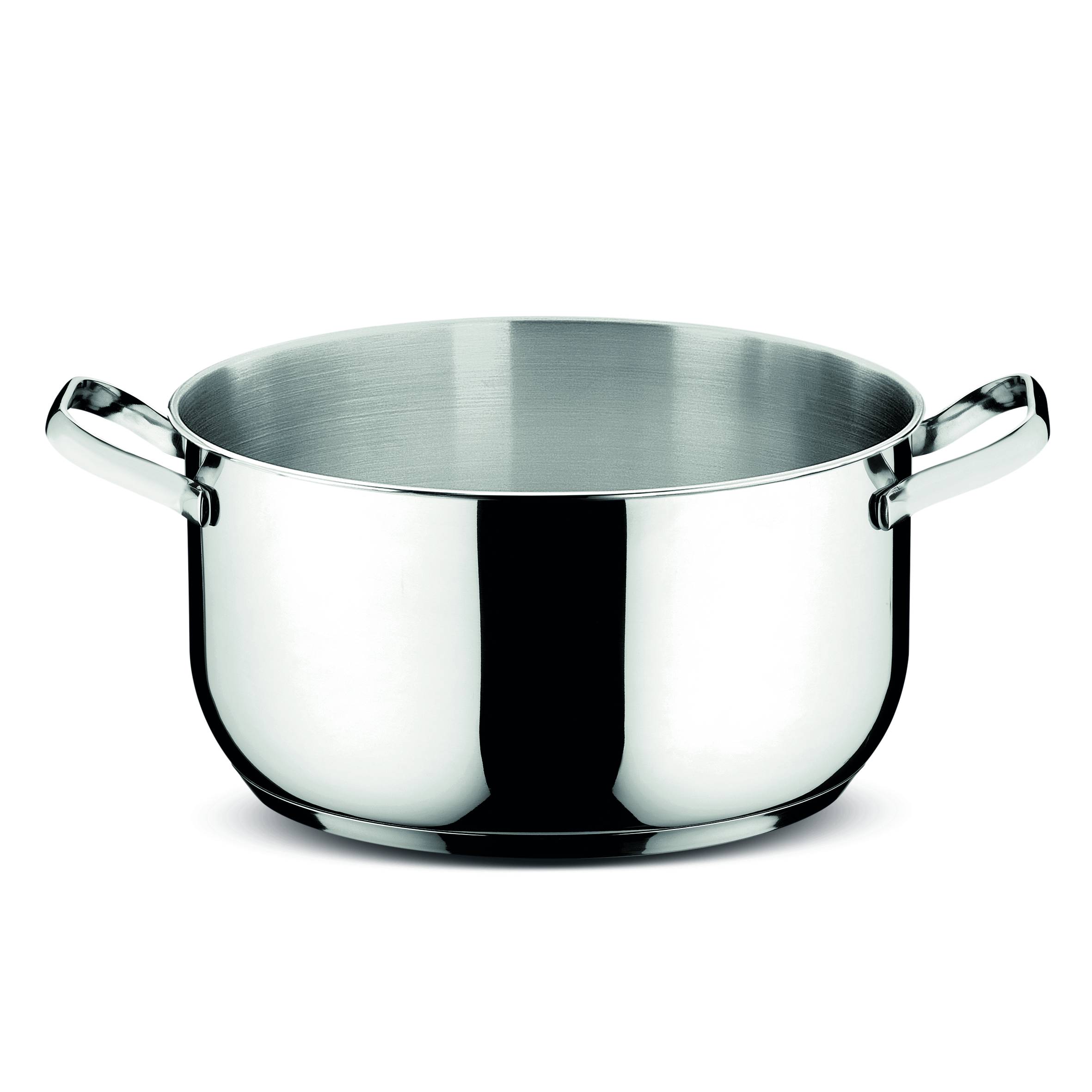 Sfiziosa, acciaio inox, induzione e gas, Casseruola fonda 2 maniglie, cm 18