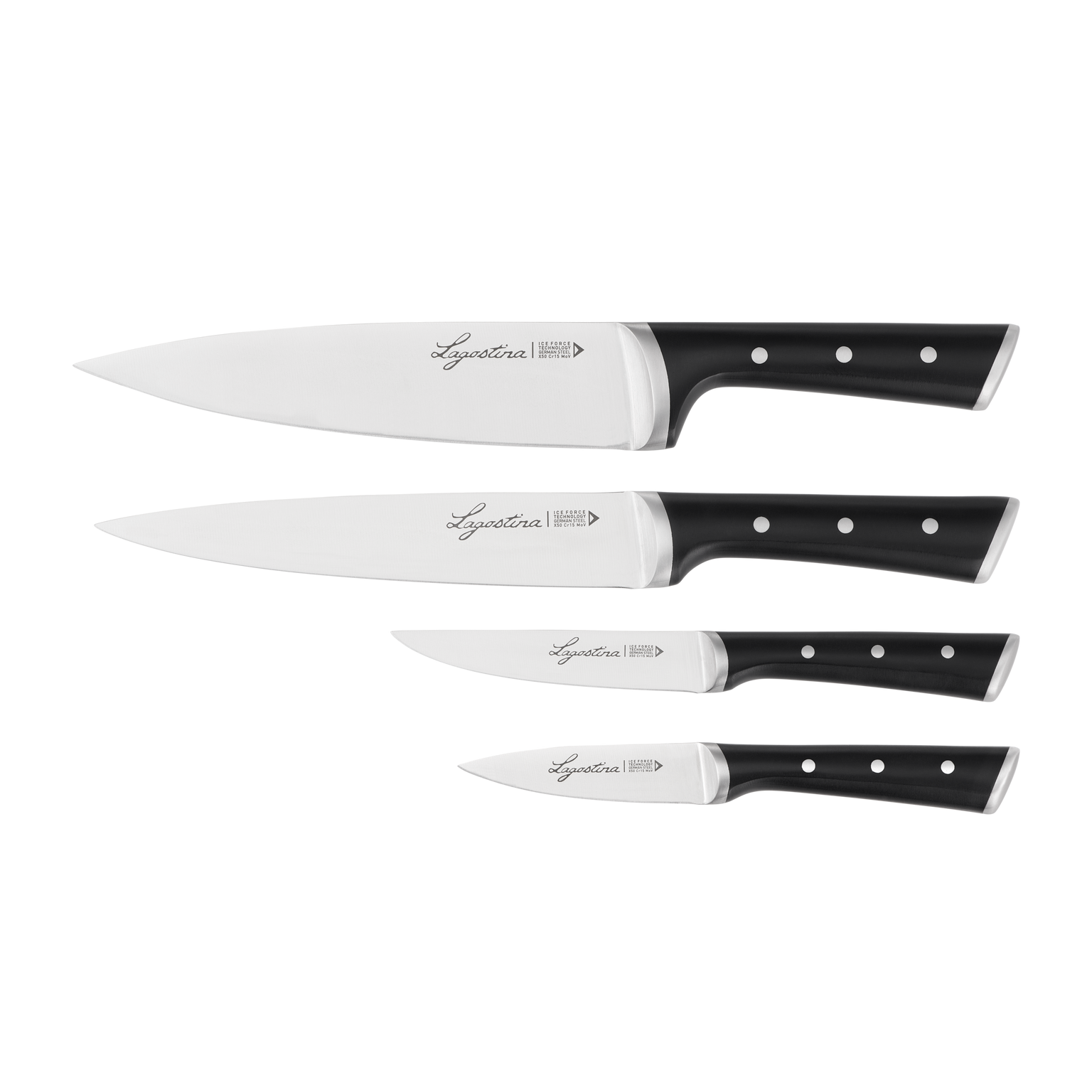 IceForce, Set Coltelli, Acciaio forgiato a -120°C, 4 pz