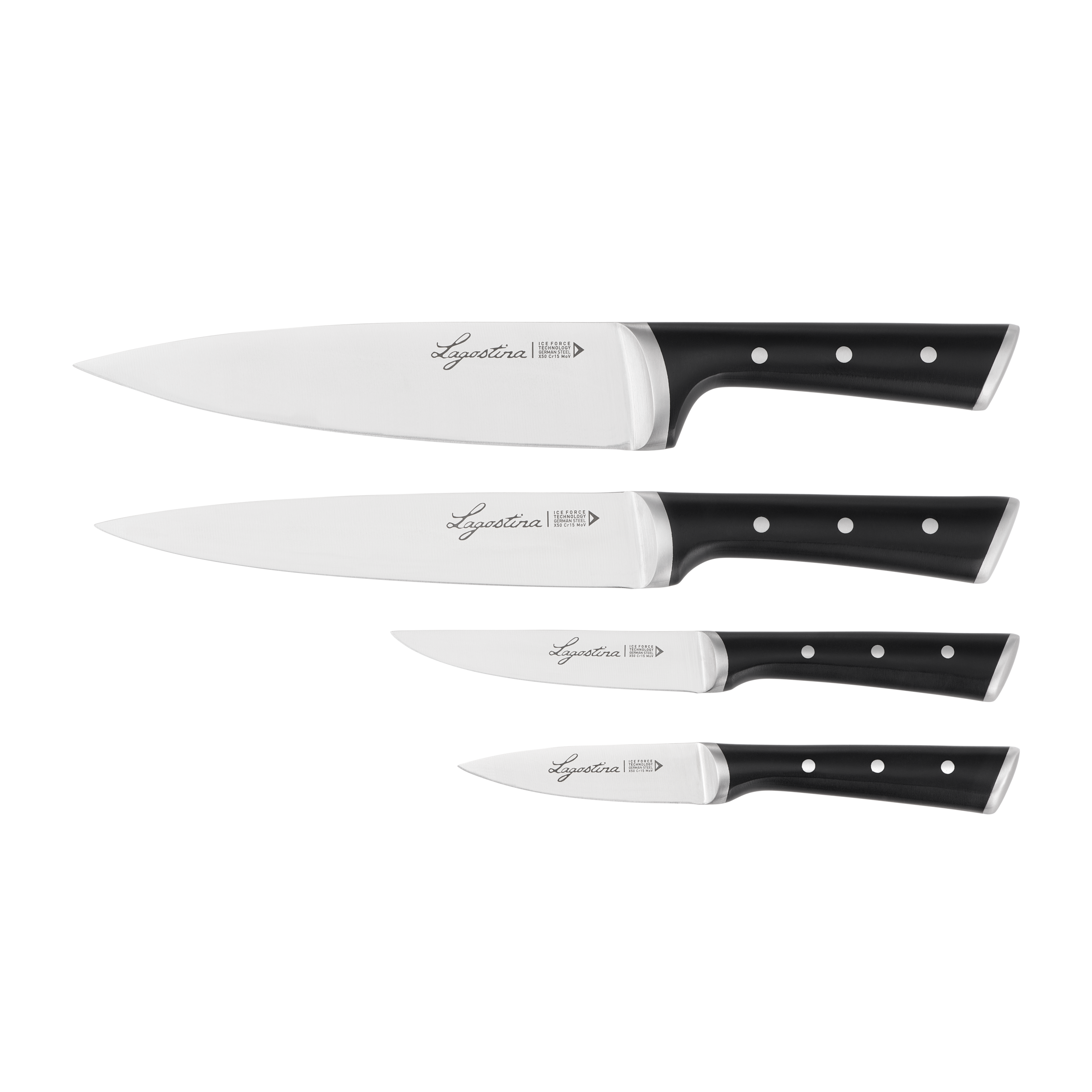 IceForce, Set Coltelli, Acciaio forgiato a -120°C, 4 pz