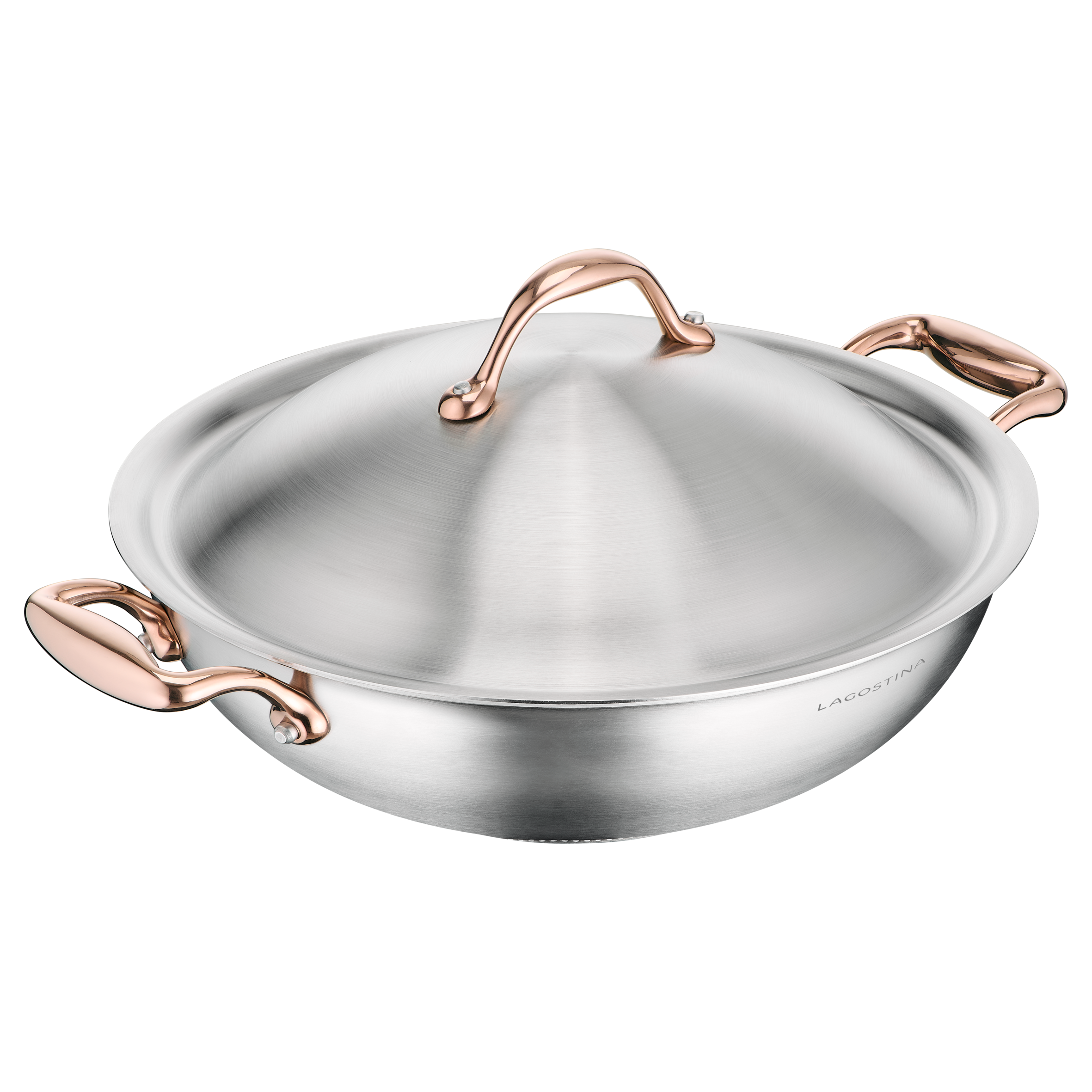 Accademia Limited Edition, acciaio inox 3 ply, induzione e gas, Wok con Coperchio, cm 30