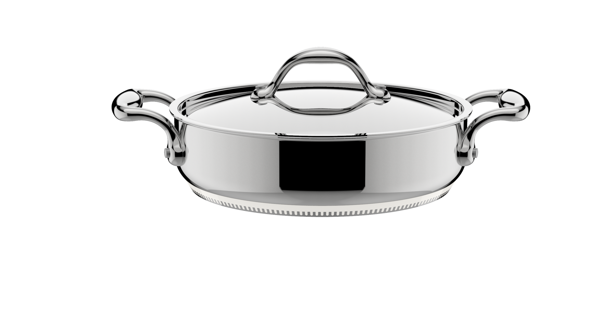 Accademia Lagofusion®, acciaio inox 3 ply, induzione e gas,
Casseruola bassa con coperchio, cm 24