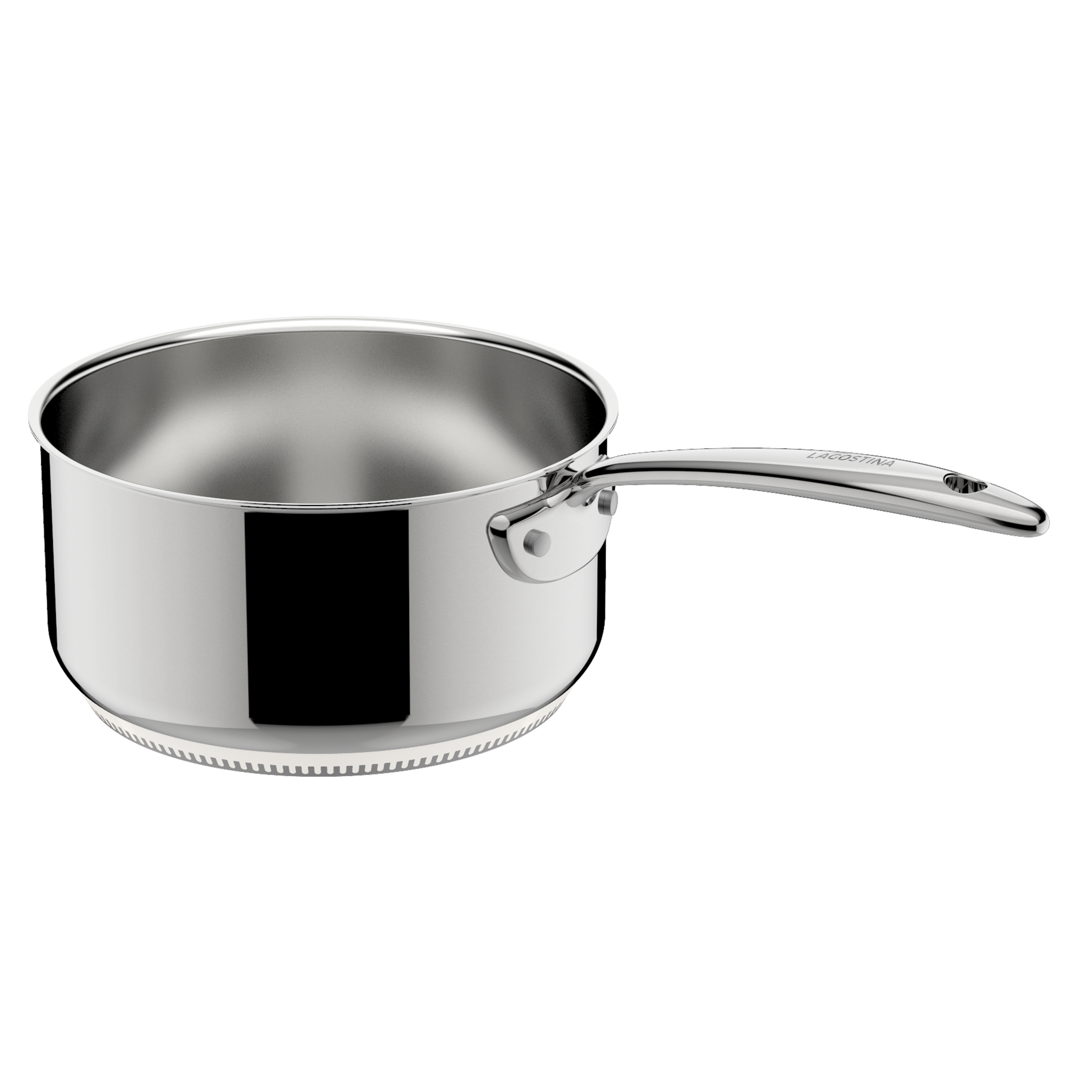 Accademia Lagofusion®, acciaio inox 3 ply, induzione e gas,
Casseruola fonda manico lungo, cm 16