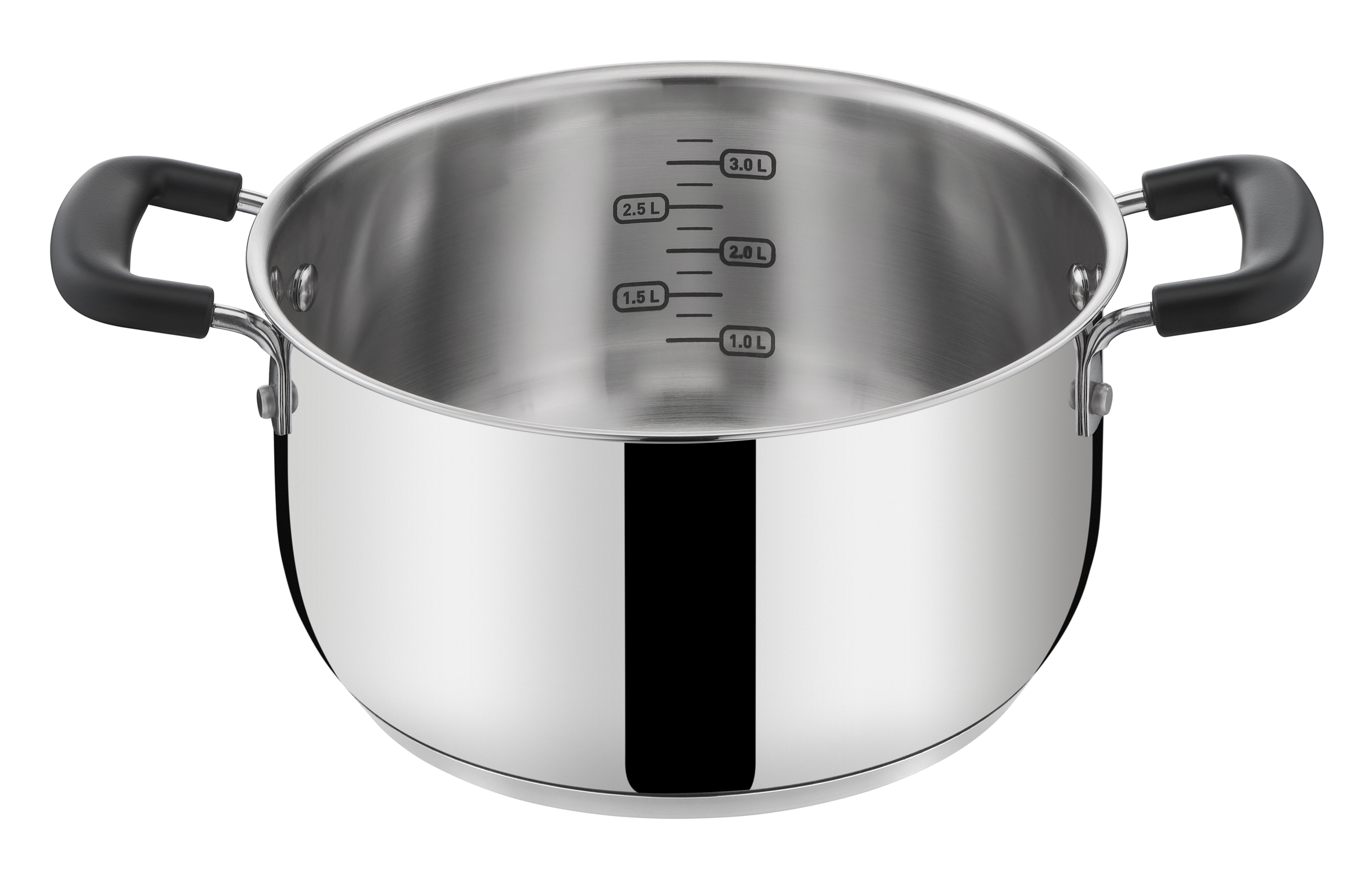 Tempra, acciaio inox, induzione e gas, Casseruola fonda 2 maniglie, cm 18