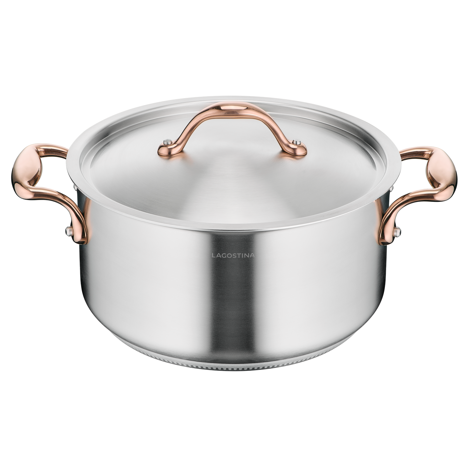 Accademia Limited Edition, acciaio inox 3 ply, induzione e gas, Casseruola fonda 2 maniglie con coperchio, cm 20