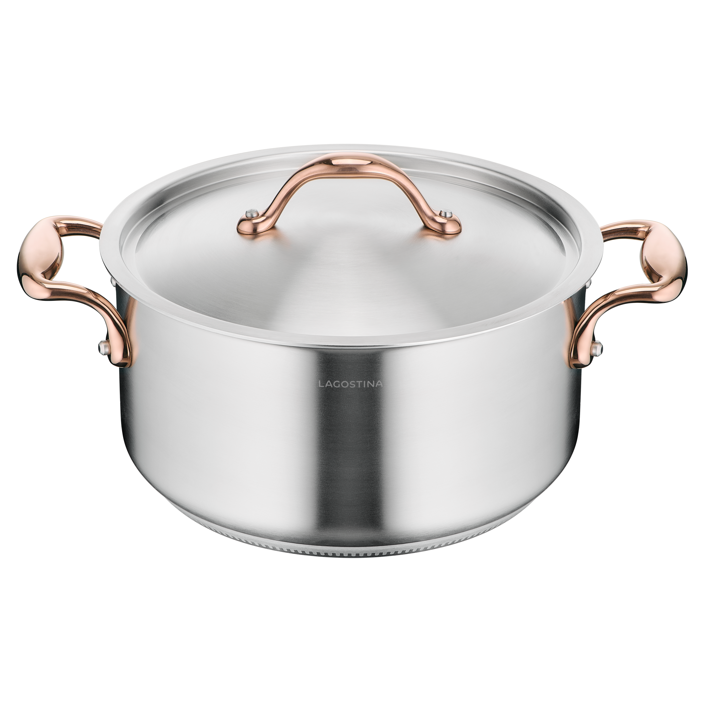 Accademia Limited Edition, acciaio inox 3 ply, induzione e gas, Casseruola fonda 2 maniglie con coperchio,  cm 20