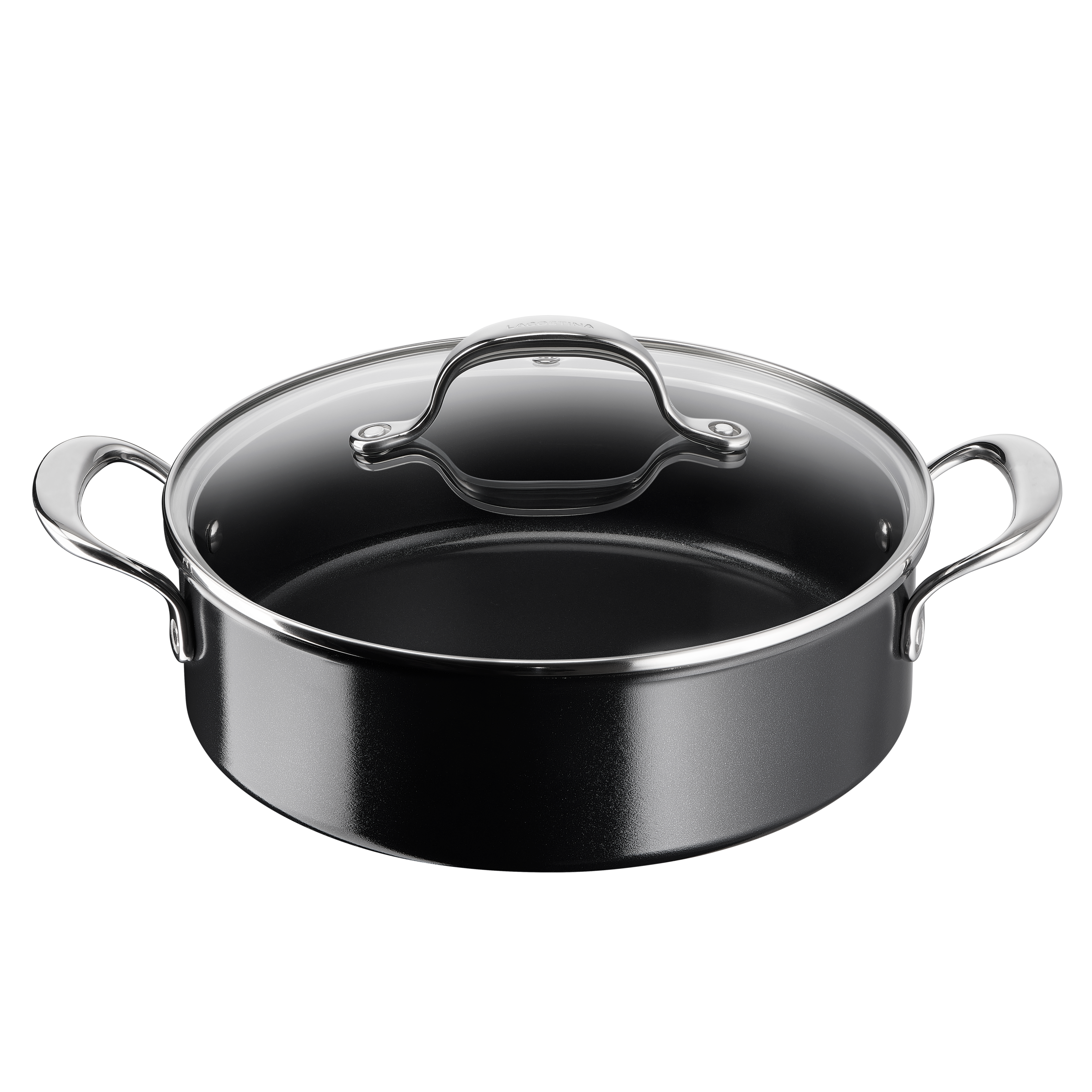 Desideria, Casseruola semifonda con coperchio, Ceramica antiaderente, induzione e gas, 26 cm