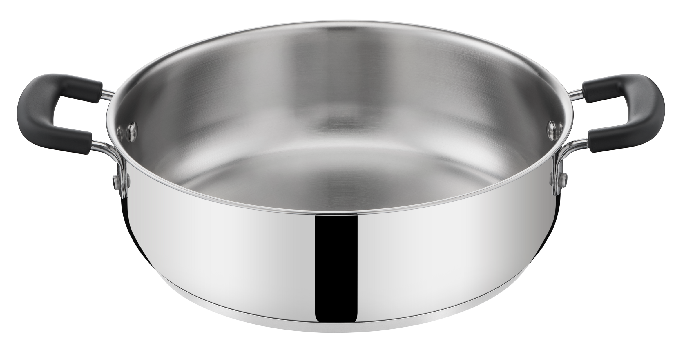 Pratica, acciaio inox, induzione e gas, Casseruola bassa 2 maniglie, cm 24