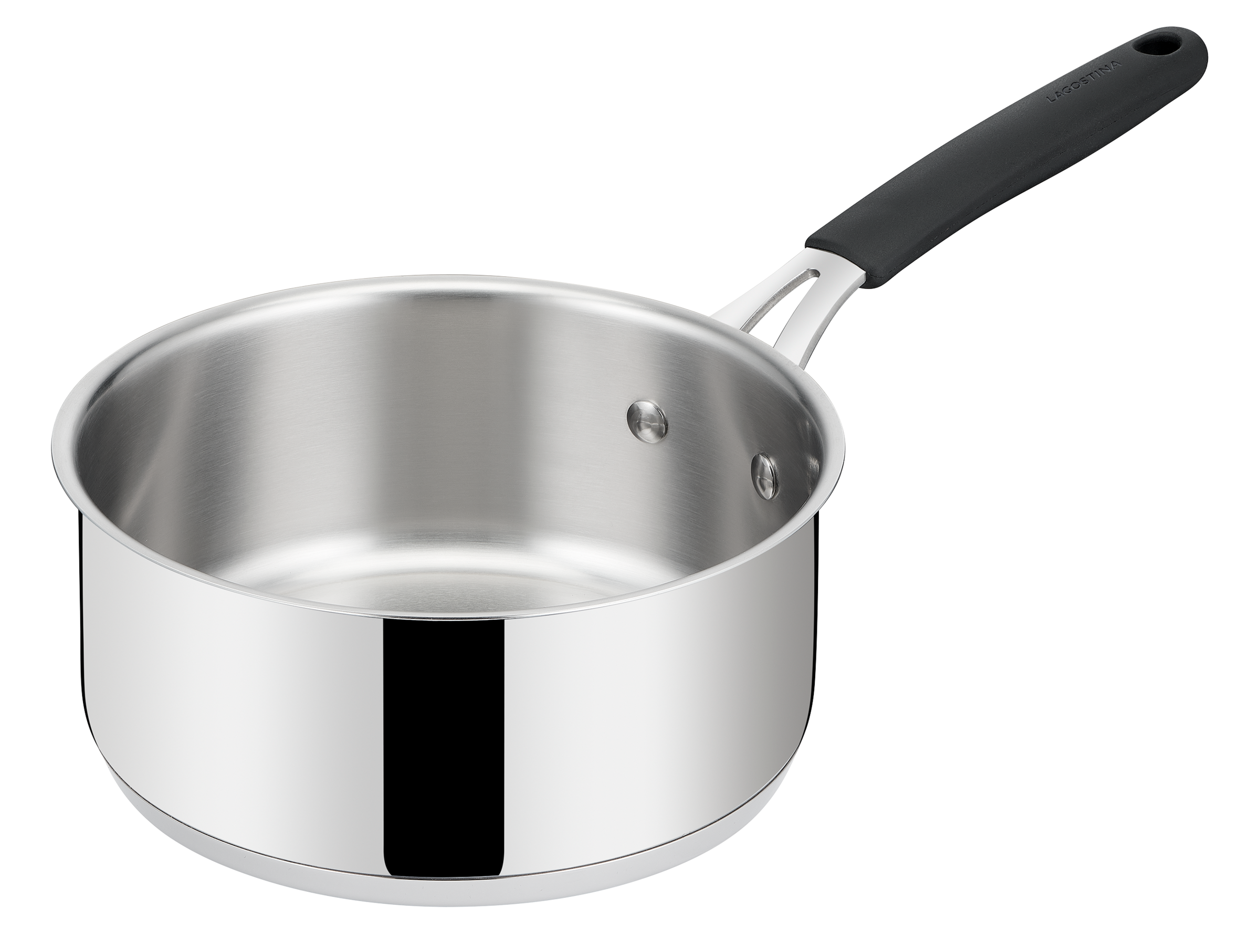 Tempra, acciaio inox, induzione e gas, Casseruola manico lungo, cm 18