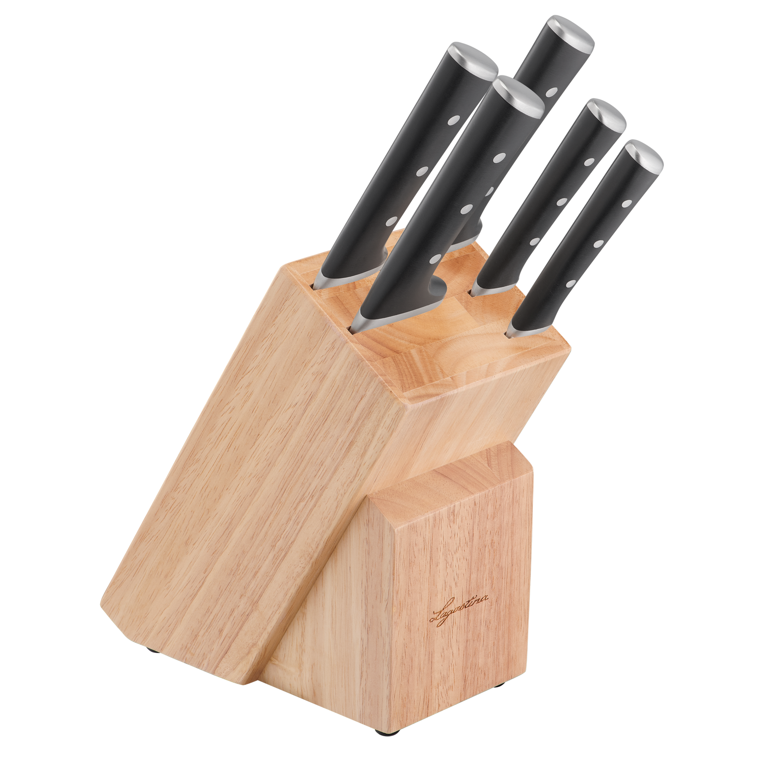IceForce, Set Coltelli con ceppo, Acciaio forgiato a -120°C, 5 pz con ceppo