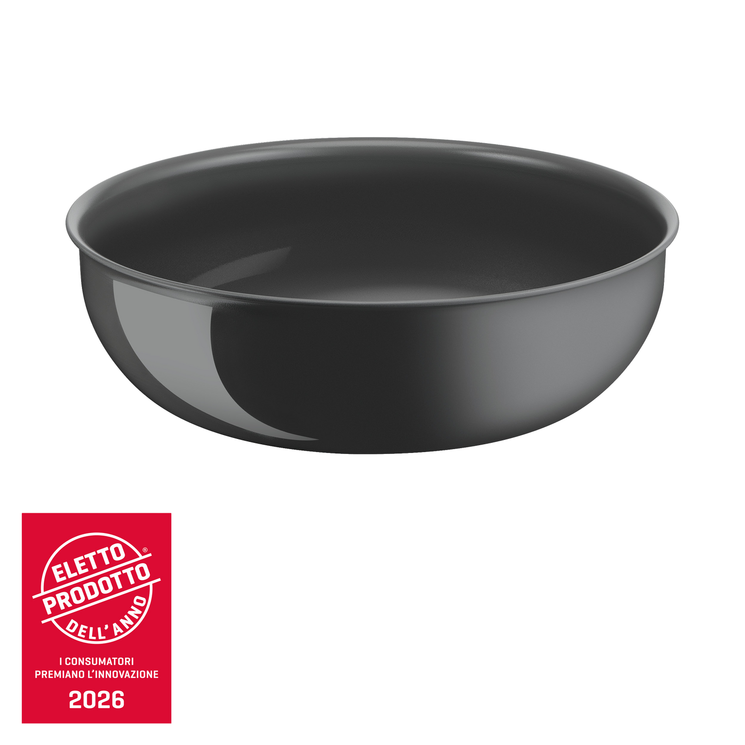 Ingenio Vivissima, Wok, Antiaderente Ceram, Manico rimovibile, induzione gas, 26 cm
