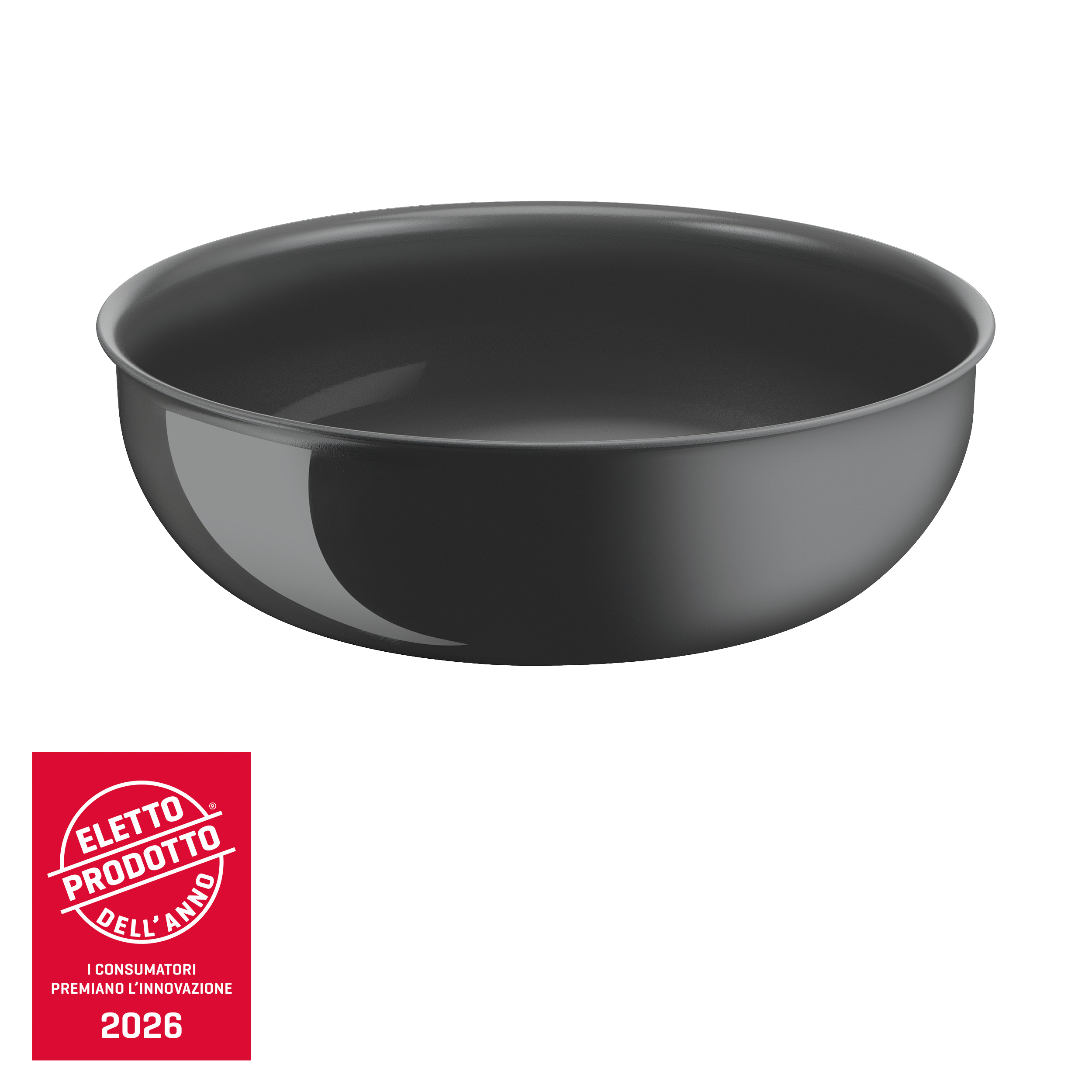 Ingenio Vivissima, Wok, Antiaderente Ceram, Manico rimovibile, induzione gas, 26 cm